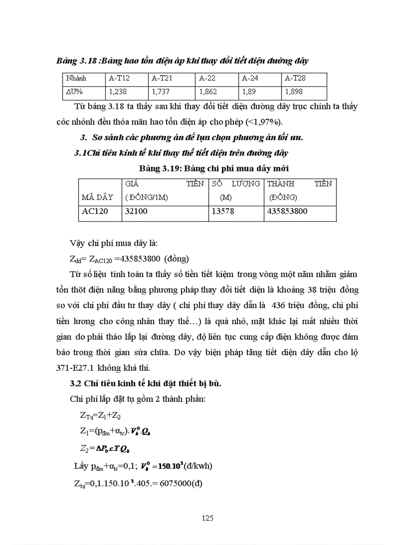 image for page Các biện pháp giảm hao tổn điện năng và nâng cao chất lượng điện năng trên lưới trung áp của lộ 371 E27 1 của thị xã Từ Sơn tỉnh Bắc Ninh 1