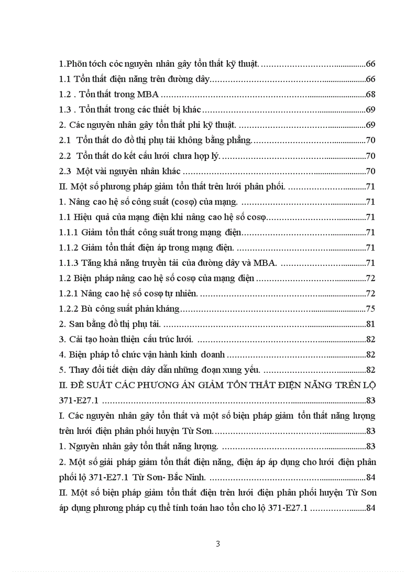 image for page Các biện pháp giảm hao tổn điện năng và nâng cao chất lượng điện năng trên lưới trung áp của lộ 371 E27 1 của thị xã Từ Sơn tỉnh Bắc Ninh 1