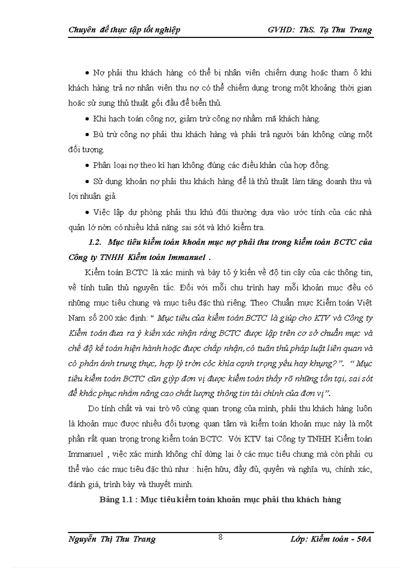 image for page Kiểm toán khoản mục nợ phải thu khách hàng trong quy trình kiểm toán Báo cáo tài chính do công ty TNHH Kiểm toán Immanuel thực hiện 4