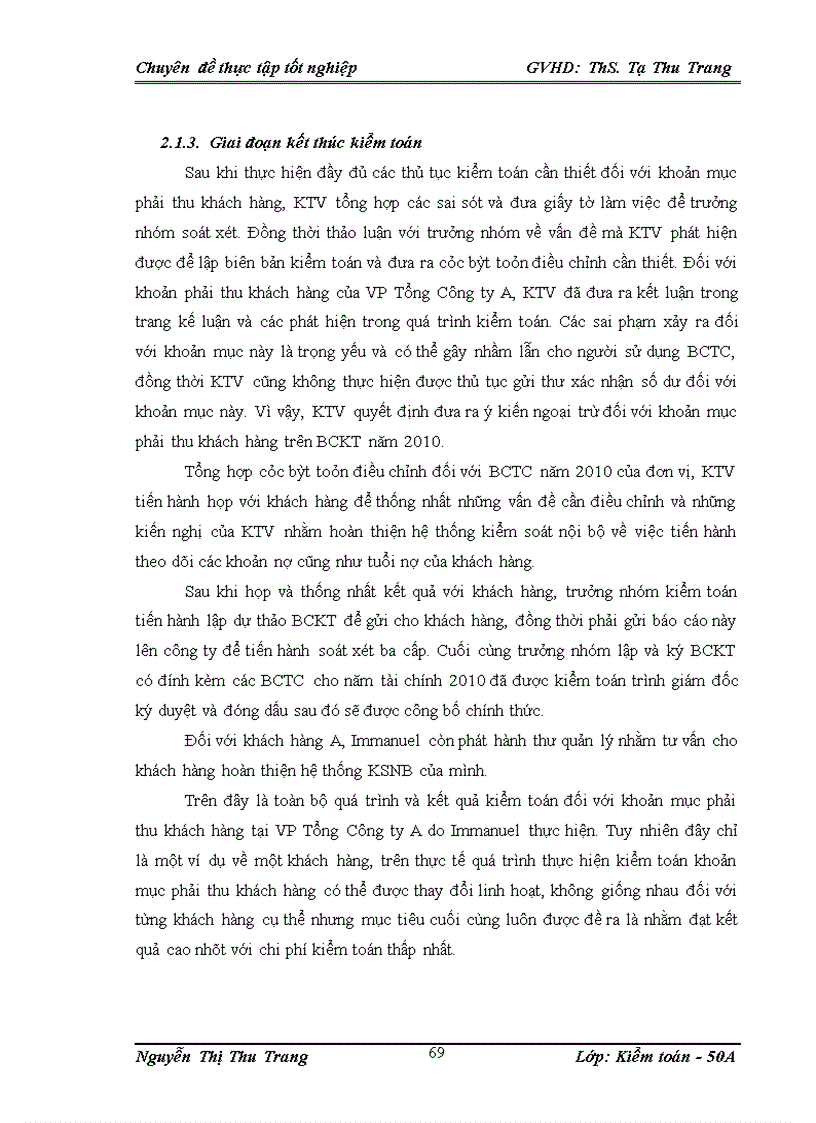 image for page Kiểm toán khoản mục nợ phải thu khách hàng trong quy trình kiểm toán Báo cáo tài chính do công ty TNHH Kiểm toán Immanuel thực hiện 4
