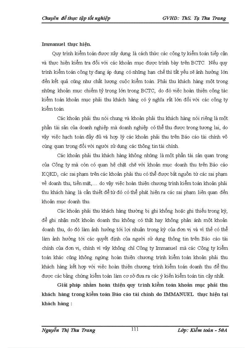 image for page Kiểm toán khoản mục nợ phải thu khách hàng trong quy trình kiểm toán Báo cáo tài chính do công ty TNHH Kiểm toán Immanuel thực hiện 4