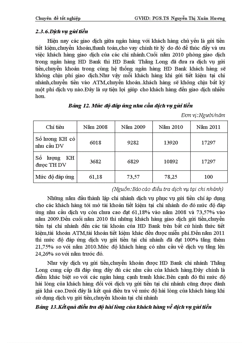 image for page Nâng cao chất lượng dịch vụ phục vụ khách hàng tại HDBank chi nhánh Thăng Long