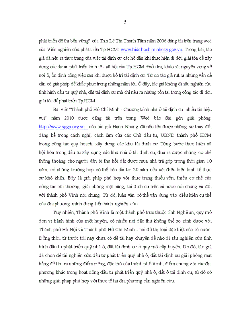 image for page Đầu tư phát triển quỹ nhà ở đất tái định cư phục vụ giải phóng mặt bằng trên địa bàn thành phố Vinh tỉnh Nghệ an giai đoạn 2006 2020