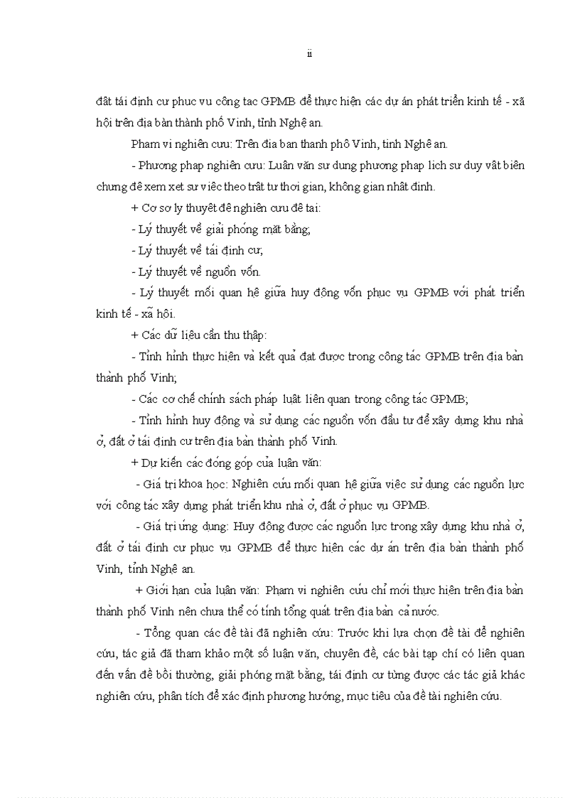 image for page Tóm tắt đề tài Đầu tư phát triển quỹ nhà ở đất tái định cư phục vụ công tác giải phóng mặt bằng trên địa bàn thành phố Vinh tỉnh Nghệ an giai đoạn 2006 2020