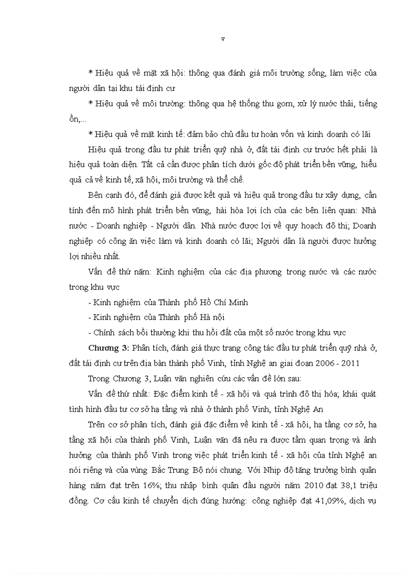 image for page Tóm tắt đề tài Đầu tư phát triển quỹ nhà ở đất tái định cư phục vụ công tác giải phóng mặt bằng trên địa bàn thành phố Vinh tỉnh Nghệ an giai đoạn 2006 2020