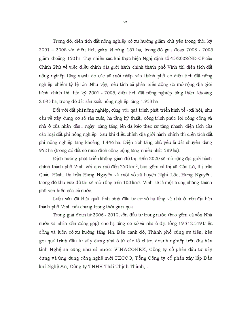 image for page Tóm tắt đề tài Đầu tư phát triển quỹ nhà ở đất tái định cư phục vụ công tác giải phóng mặt bằng trên địa bàn thành phố Vinh tỉnh Nghệ an giai đoạn 2006 2020
