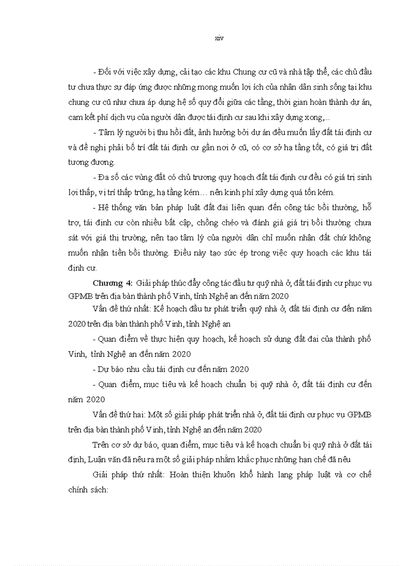 image for page Tóm tắt đề tài Đầu tư phát triển quỹ nhà ở đất tái định cư phục vụ công tác giải phóng mặt bằng trên địa bàn thành phố Vinh tỉnh Nghệ an giai đoạn 2006 2020