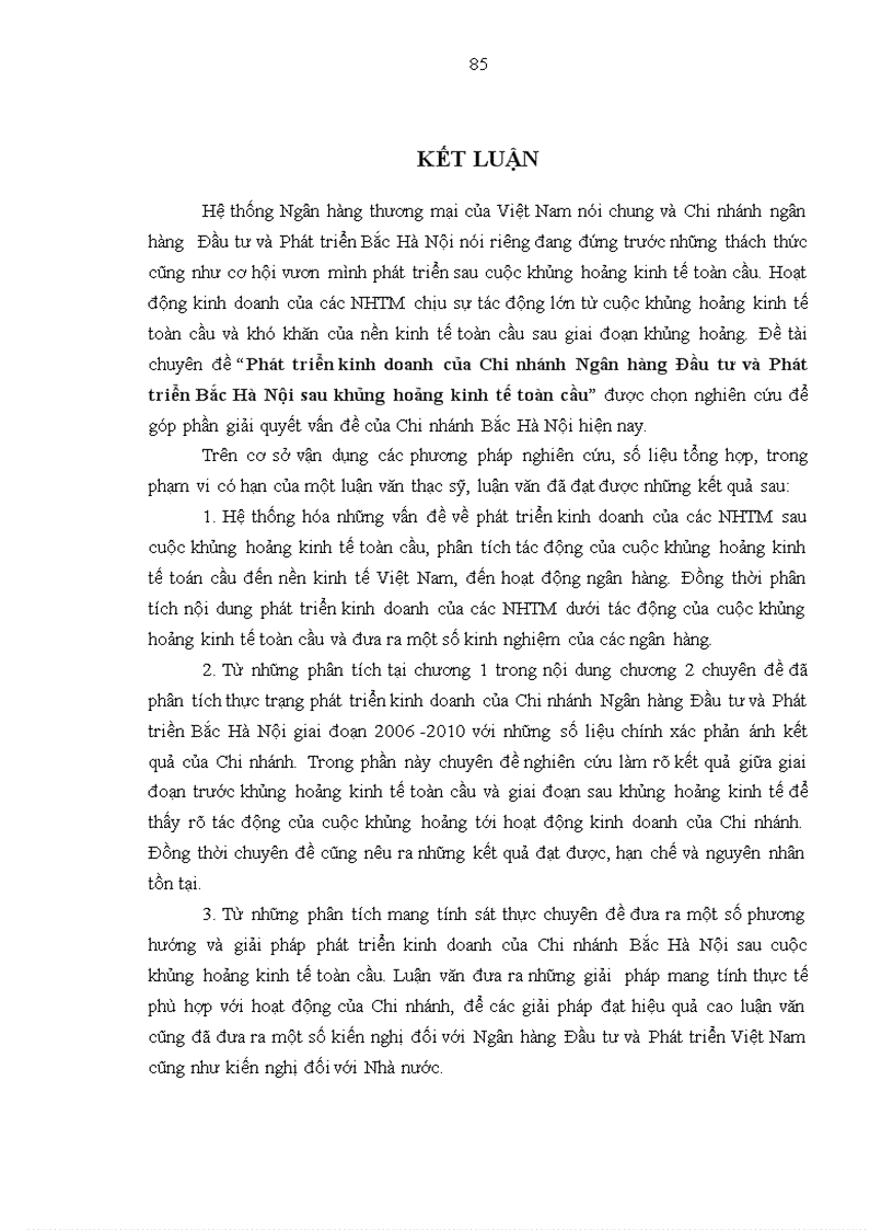 image for page Phát triển kinh doanh của Chi nhánh ngân hàng Đầu tư và Phát triển Bắc Hà Nội sau khủng hoảng kinh tế toàn cầu 5