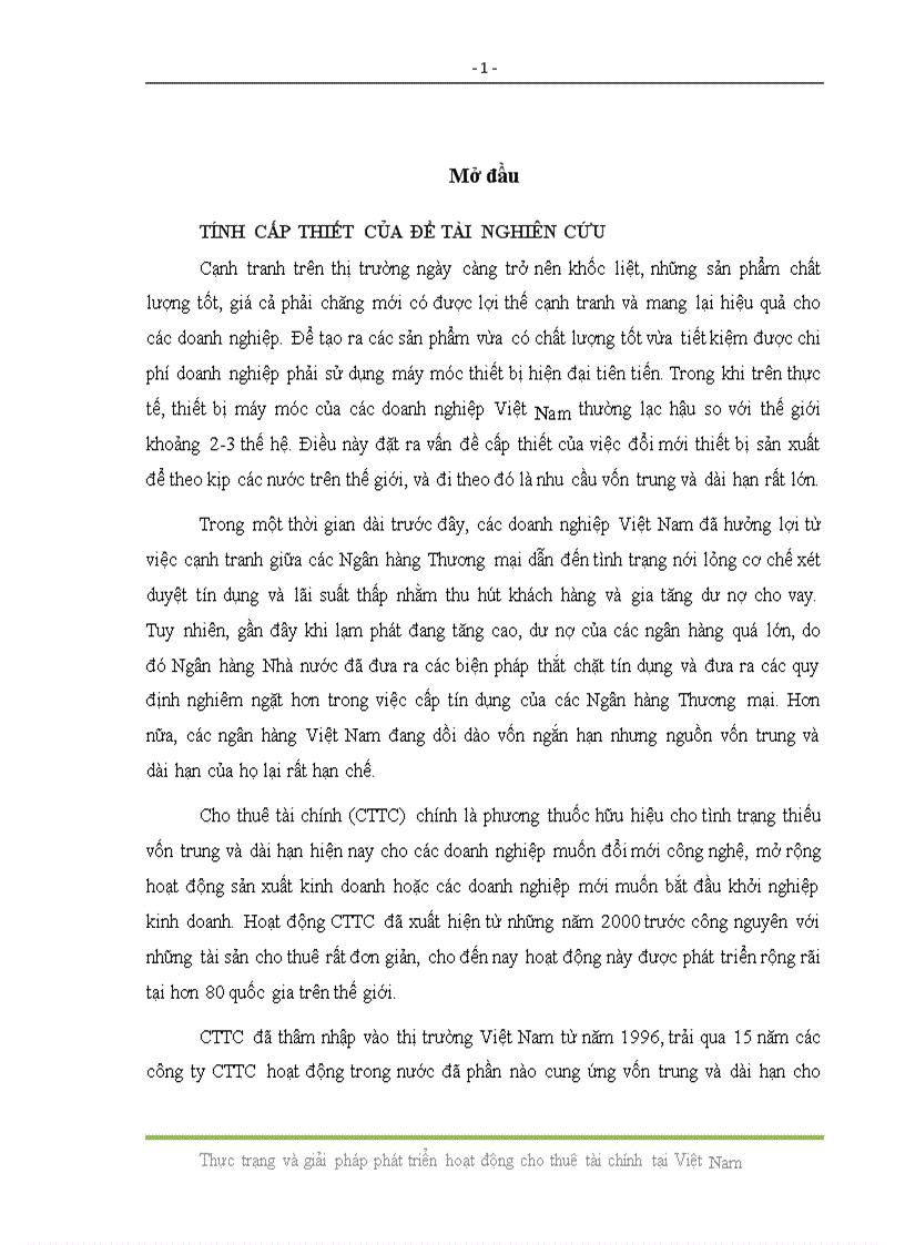 image for page Thực trạng và giải pháp phát triển hoạt động cho thuê tài chính tại việt nam