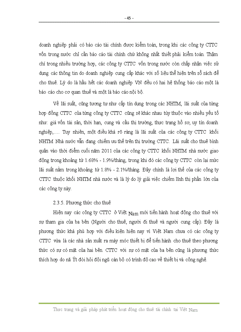 image for page Thực trạng và giải pháp phát triển hoạt động cho thuê tài chính tại việt nam