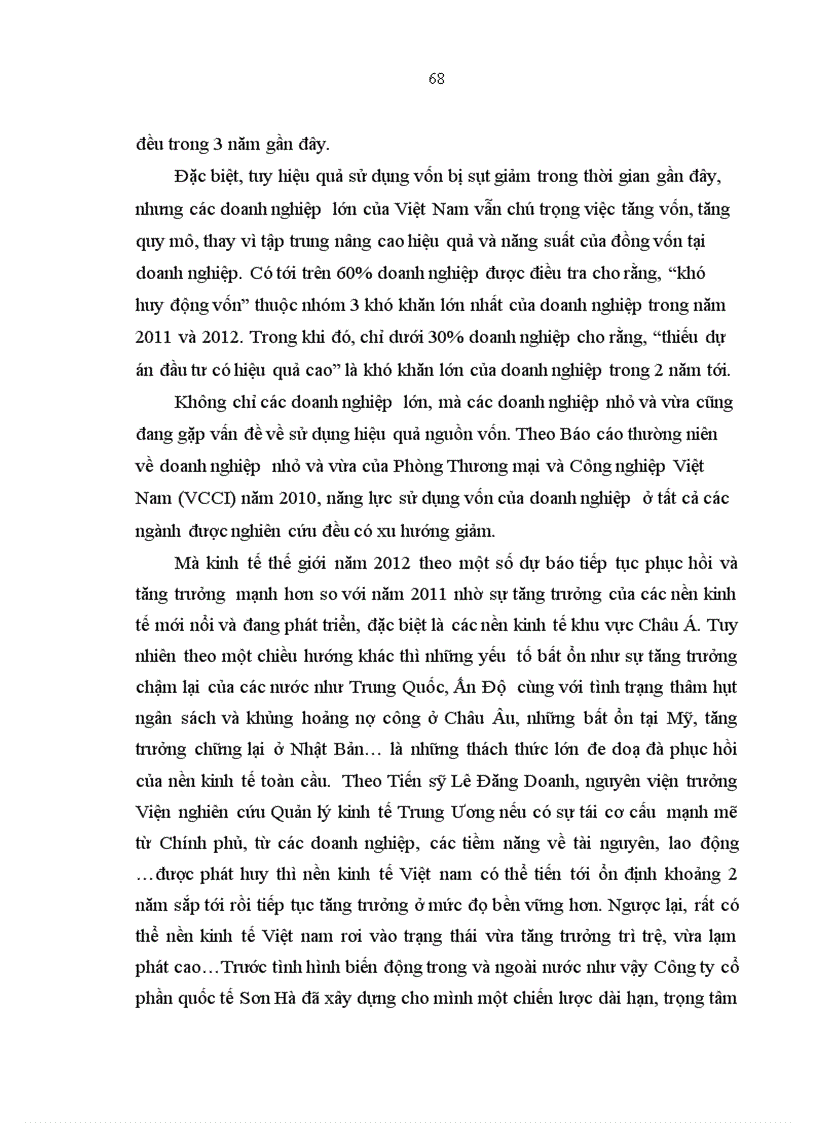image for page Giải pháp nâng cao hiệu quả sử dụng vốn tại Công ty Cổ phần Quốc tế Sơn Hà 1