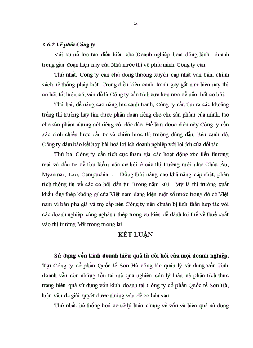 image for page Giải pháp nâng cao hiệu quả sử dụng vốn tại Công ty Cổ phần Quốc tế Sơn Hà 1