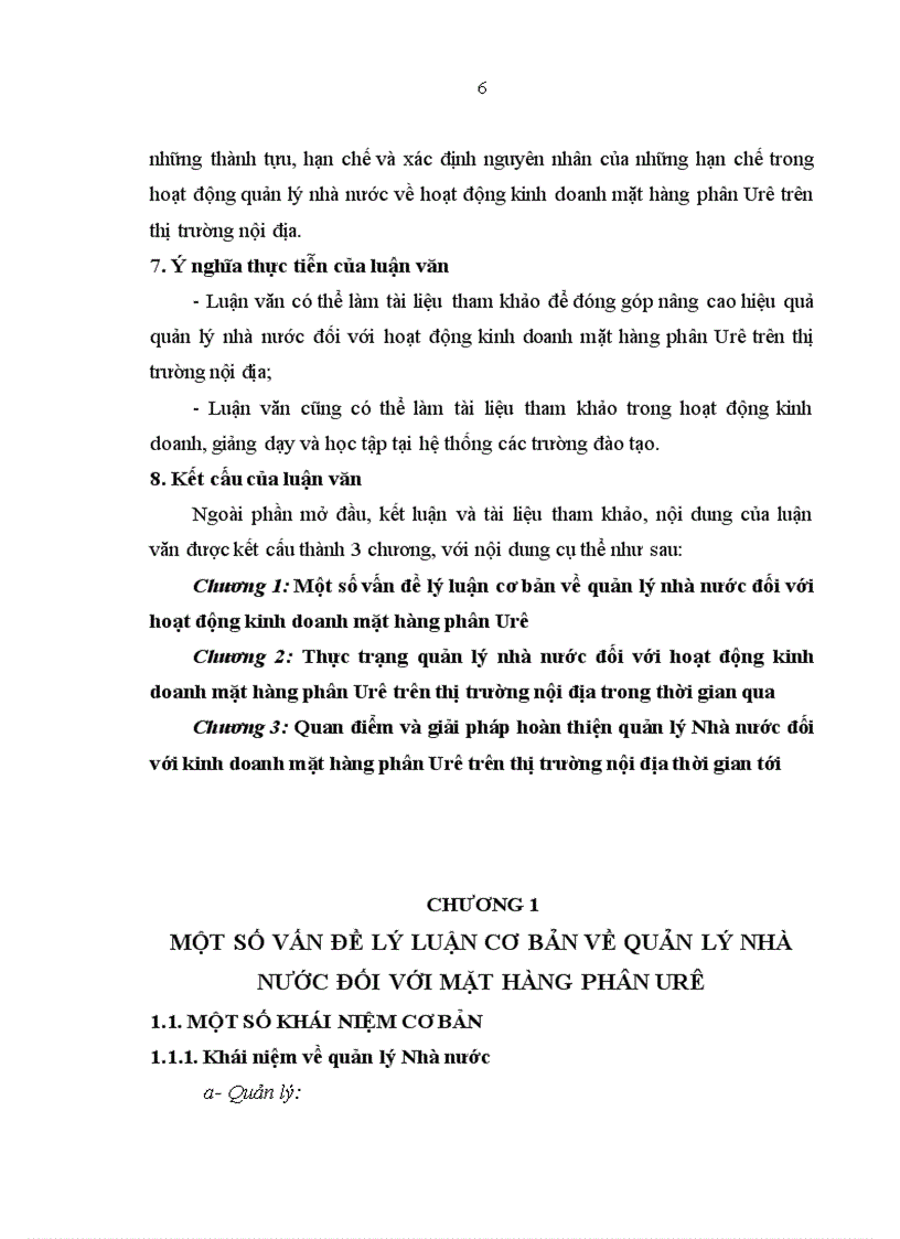 image for page Quản lý Nhà nước đối với hoạt động kinh doanh mặt hàng phân Urê trên thị trường nội địa