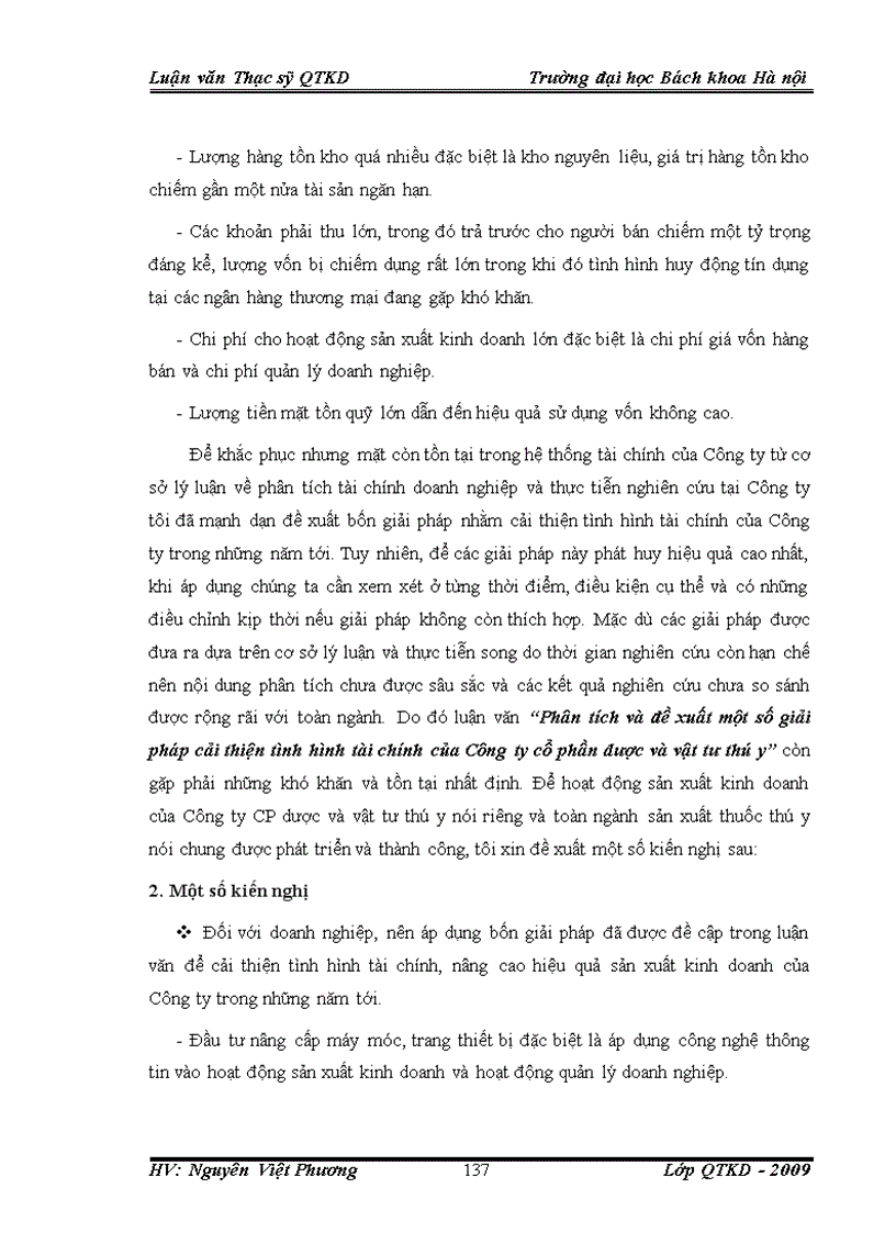 image for page Phân tích và đề xuất một số giải pháp cải thiện tình hình tài chính của Công ty CP Dược và vật tư thú y