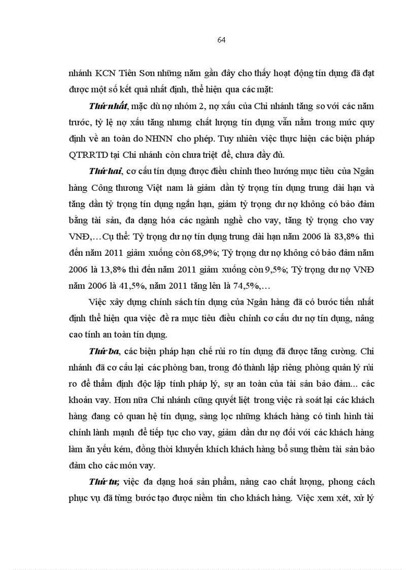 image for page Quản trị rủi ro tín dụng tại Ngân hàng TMCP Công Thương Việt Nam Chi nhánh Khu công nghiệp Tiên Sơn 3