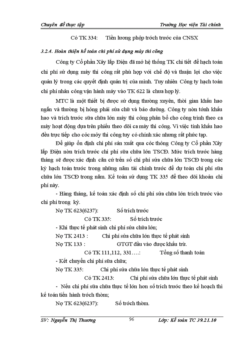 image for page Tổ chức kế toán chi phí sản xuất và tính giá thành sản phẩm xây lắp tại Công ty Cổ phần Xây lắp Điện 3