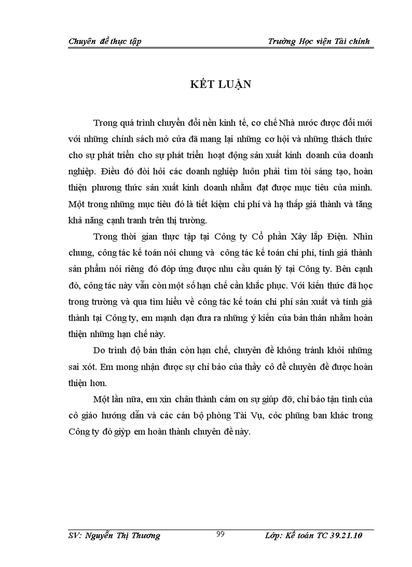 image for page Tổ chức kế toán chi phí sản xuất và tính giá thành sản phẩm xây lắp tại Công ty Cổ phần Xây lắp Điện 3