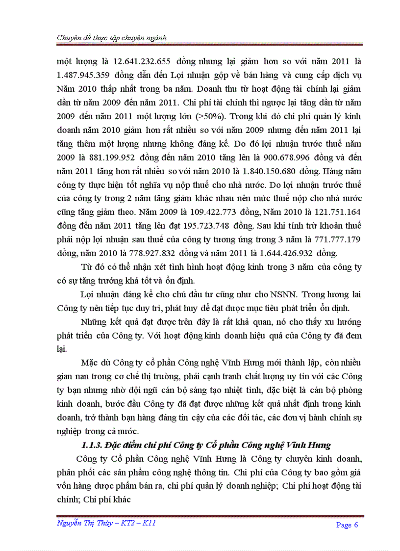 image for page Hoàn thiện kế toán doanh thu chi phí và xác định kết quả kinh doanh tại Công ty Cổ phần Công nghệ Vĩnh Hưng