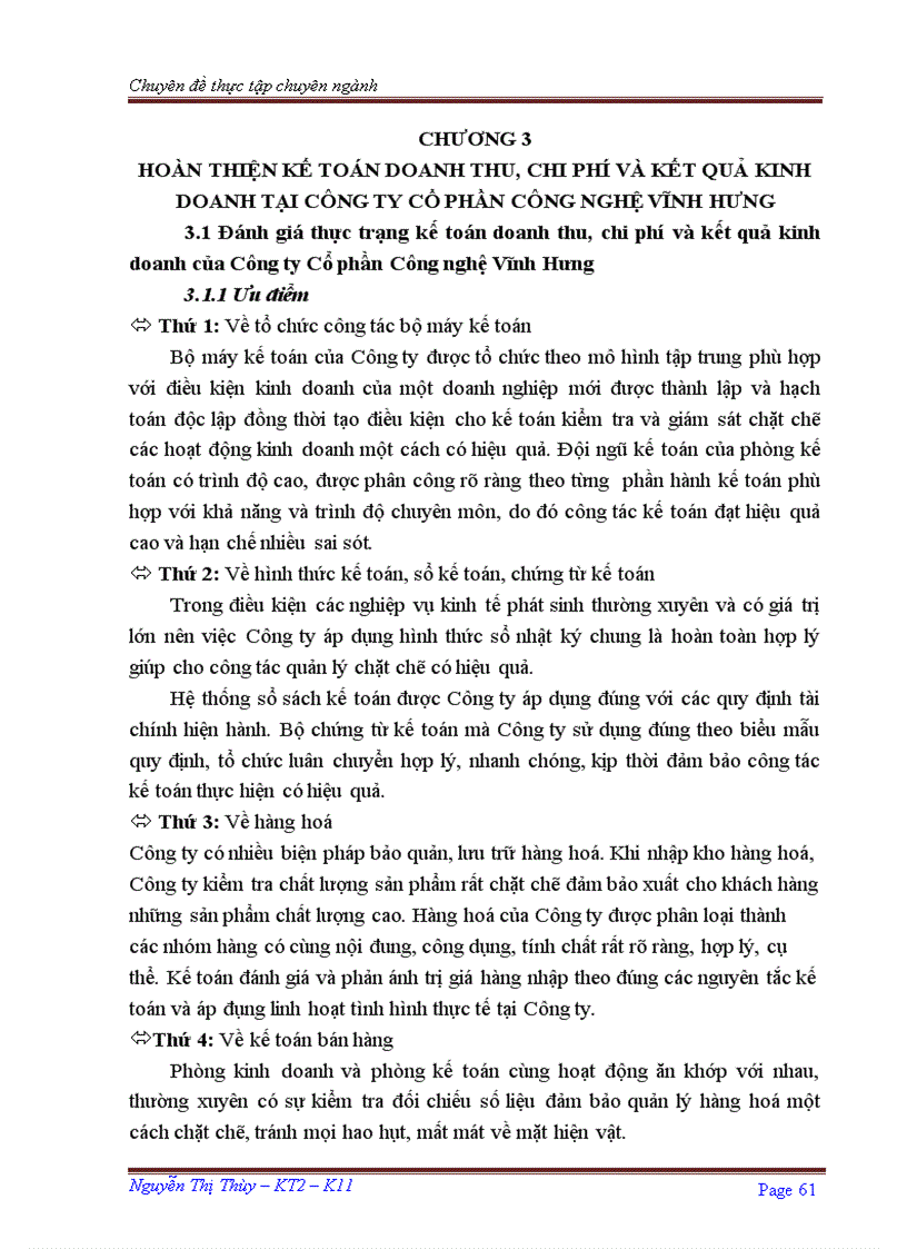 image for page Hoàn thiện kế toán doanh thu chi phí và xác định kết quả kinh doanh tại Công ty Cổ phần Công nghệ Vĩnh Hưng