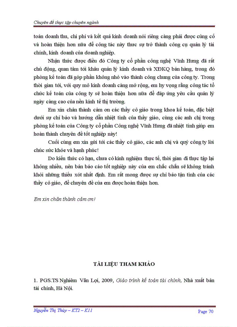 image for page Hoàn thiện kế toán doanh thu chi phí và xác định kết quả kinh doanh tại Công ty Cổ phần Công nghệ Vĩnh Hưng