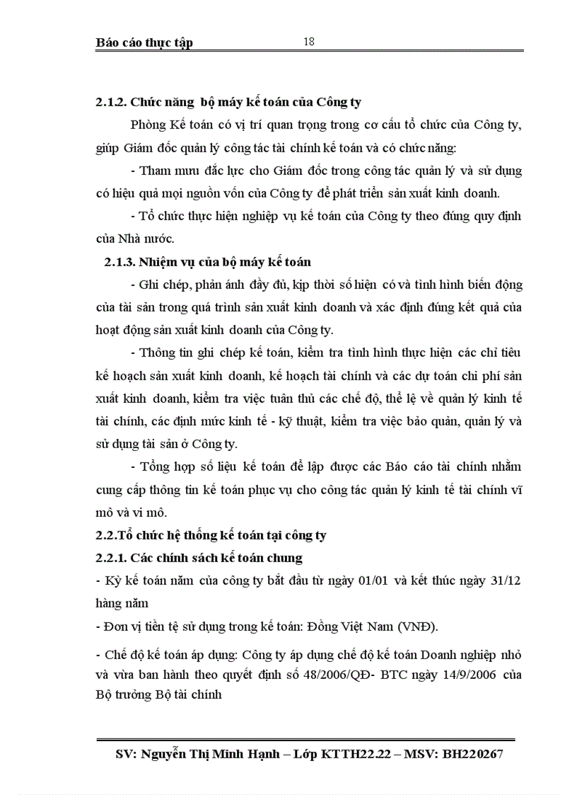 image for page Một số đánh giá về tình hình tổ chức hạch toán kế toán tại Công ty cổ phần xây dựng và bảo vệ môi trường Đông Dương