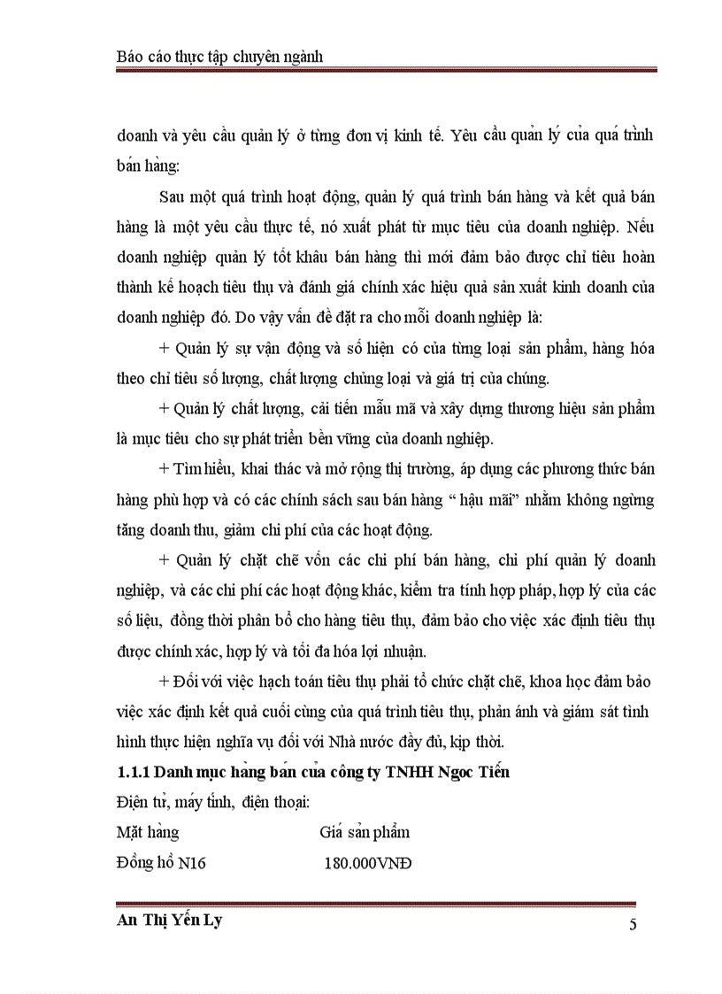 image for page Kế toán bán hàng và xác định kết quả bán hàng tại Công ty TNHH Ngọc Tiến