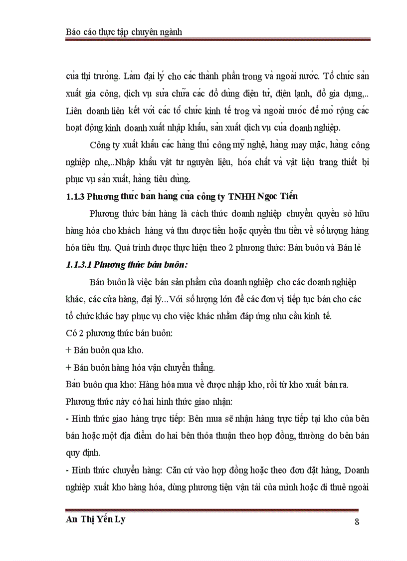 image for page Kế toán bán hàng và xác định kết quả bán hàng tại Công ty TNHH Ngọc Tiến