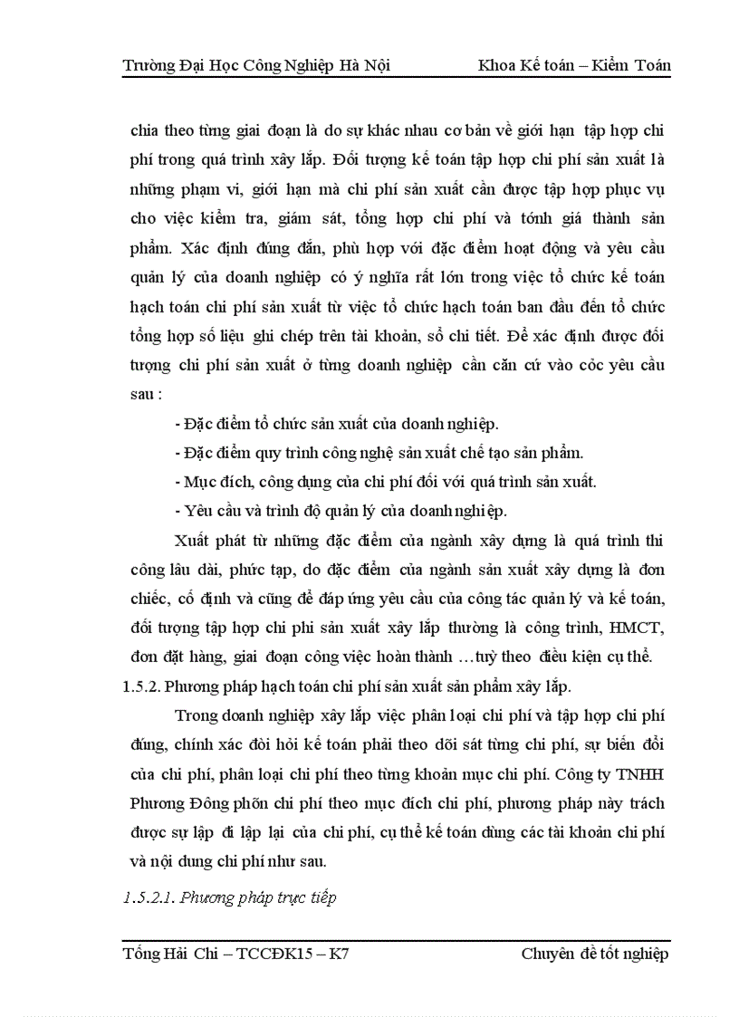 image for page Hoàn thiện kế toán chi phí sản xuất và tính giá thành sản phẩm xây lắp tại Công ty TNHH PHƯƠNG ĐÔNG