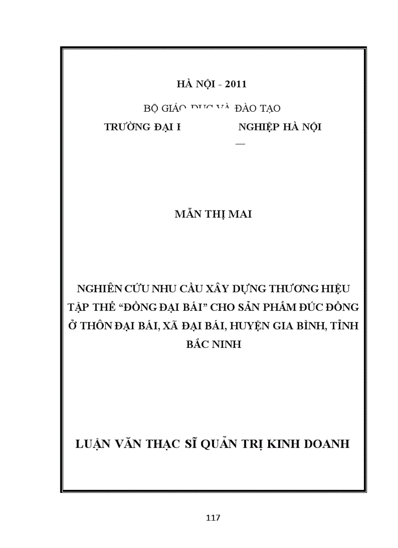 image for page Nghiên cứu nhu cầu xây dựng thương hiệu tập thể Đồng Đại Bái cho sản phẩm đúc đồng ở xã Đại Bái huyện Gia Bình tỉnh Bắc Ninh 1