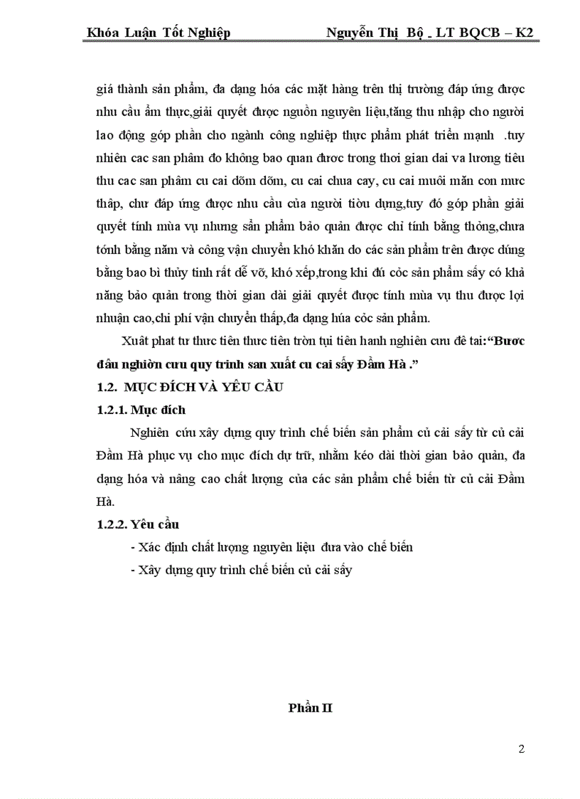 image for page Bước đầu nghiên cứu quy trình sản xuất củ cải sấy Đầm Hà