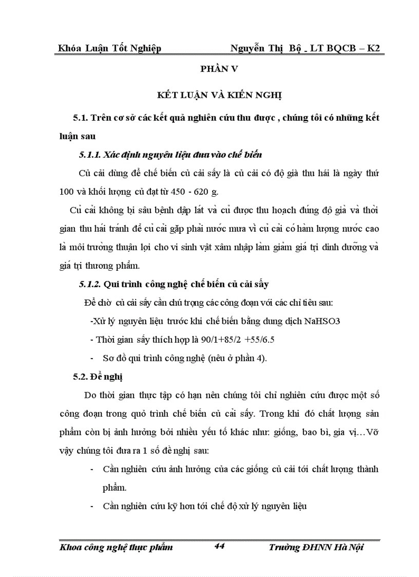 image for page Bước đầu nghiên cứu quy trình sản xuất củ cải sấy Đầm Hà