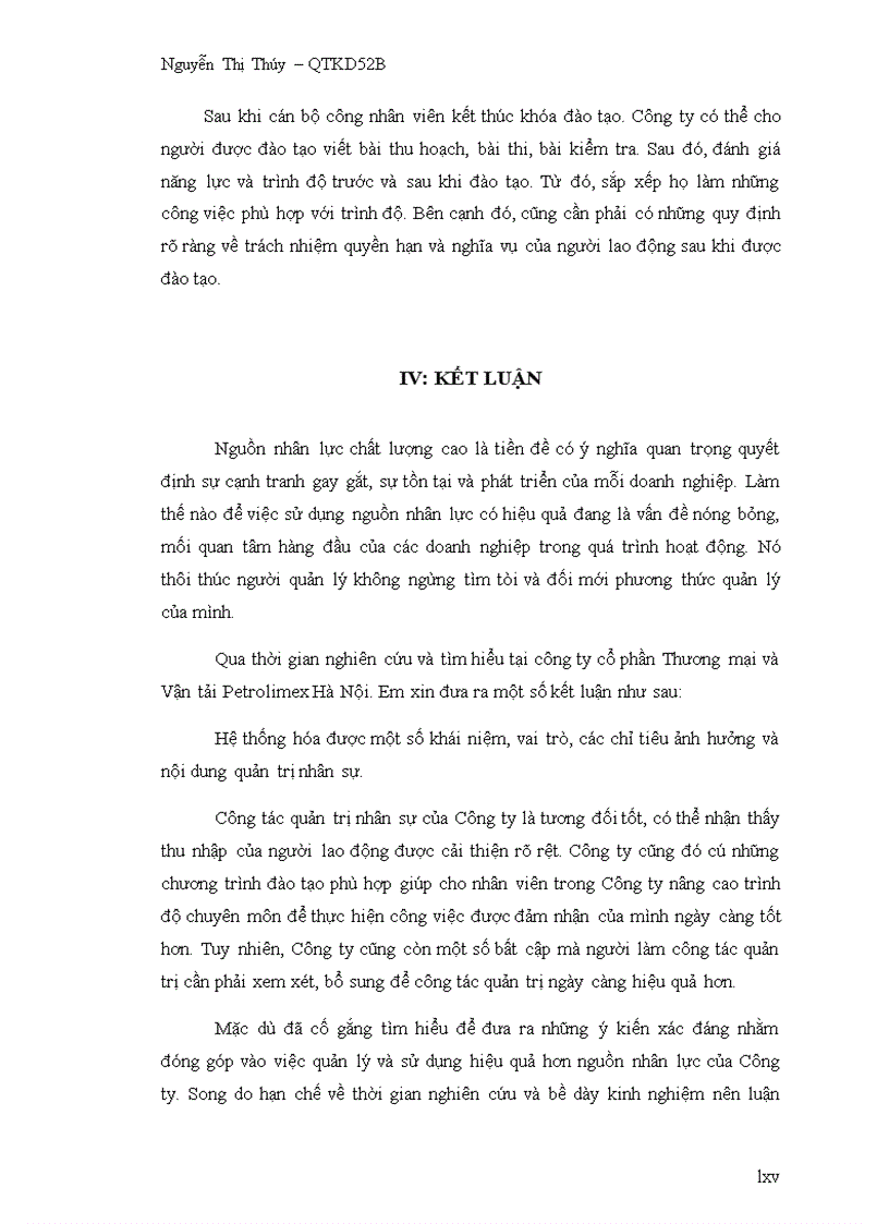 image for page Tìm hiểu công tác quản trị nhân sự tại công ty cổ phần thương mại và vận tải petrolimex