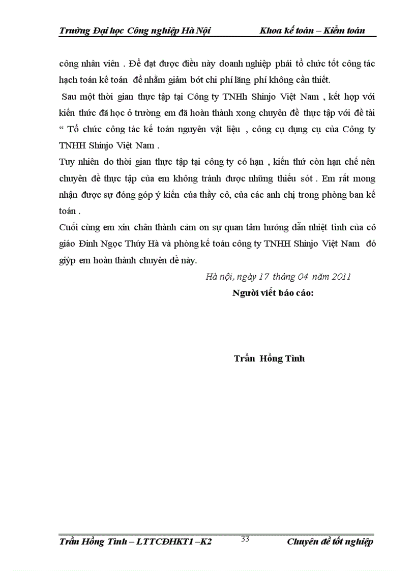 image for page Hoàn thiện công tác kế toán nguyên vật liệu công cụ dụng cụ tại doanh nghiệp