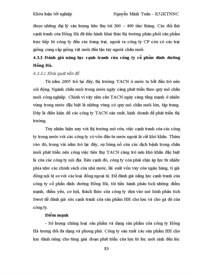 image for page Nâng cao sức cạnh tranh một số sản phẩm của công ty cổ phần dinh dưỡng Hồng Hà tại tỉnh Hà Nam 1
