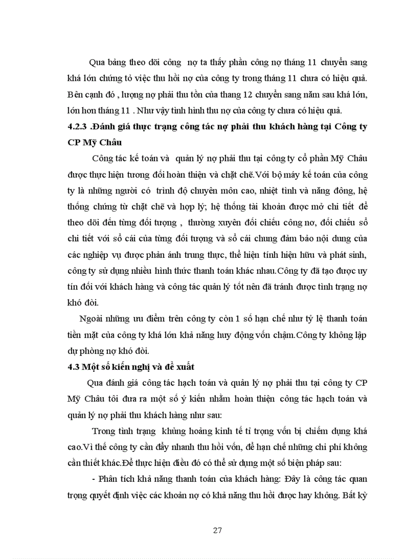 image for page Công tác hạch toán và quản lý nợ phải thu khách hàng tại công ty cổ phần Mỹ Châu