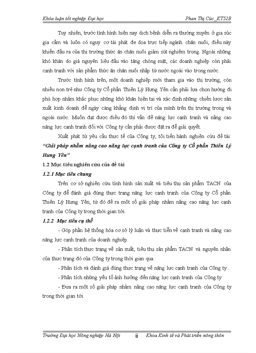 image for page Giải pháp nhằm nâng cao năng lực cạnh tranh của Công ty Cổ phần Thiên Lý Hưng Yên