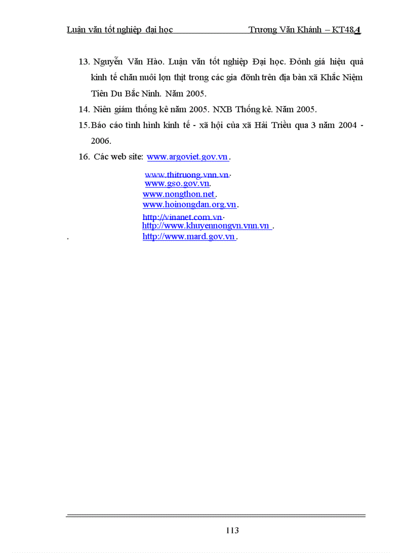 image for page Đánh giá hiệu quả kinh tế trong chăn nuôi lợn thịt của các hộ nông dân ở Hải Triều huyện Tiên Lữ tỉnh Hưng Yên