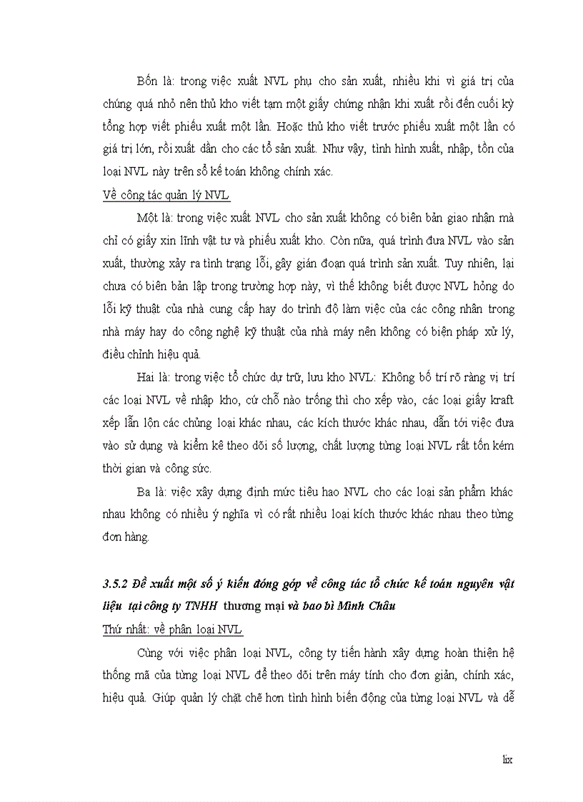 image for page Thực trạng công tác tổ chức kế toán nguyên vật liệu tại công ty trách nhiệm hữu hạn thương mại và Bao Bì Minh Châu