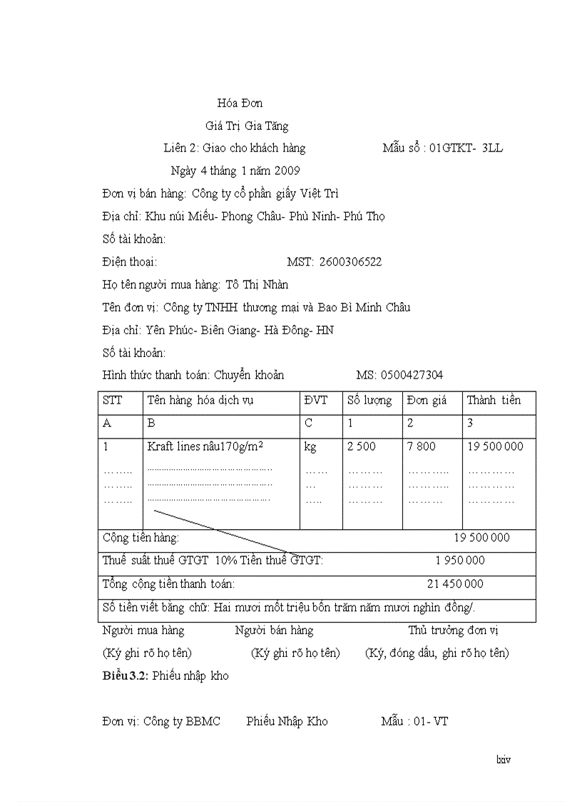 image for page Thực trạng công tác tổ chức kế toán nguyên vật liệu tại công ty trách nhiệm hữu hạn thương mại và Bao Bì Minh Châu