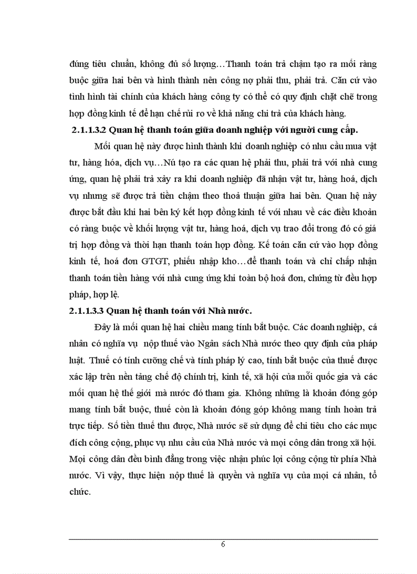 image for page Kế toán các nghiệp vụ thanh toán và quản lý công nợ tại công ty cổ phần may Hưng yên