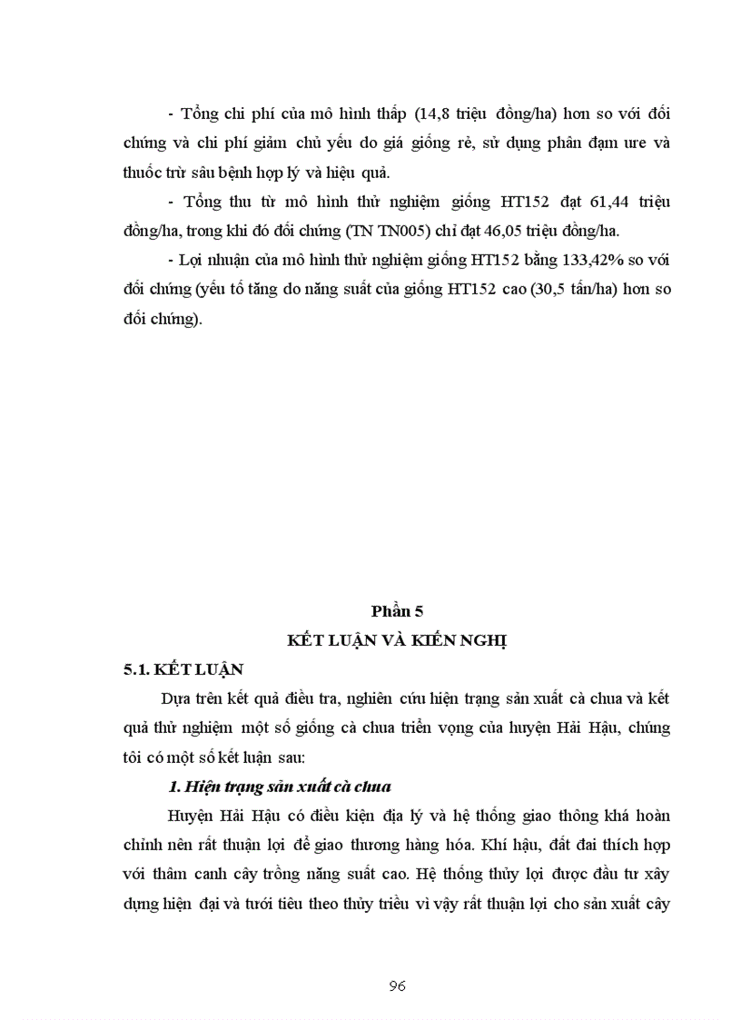 image for page Đánh giá hiện trạng sản xuất và thử nghiệm một số giống cà chua triển vọng tại huyện hải hậu tỉnh nam định