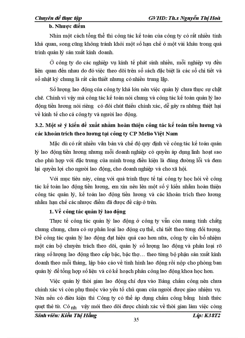 image for page Kế toán tiền lương và các khoản trích theo lương tại Công ty CP Melio Việt Nam 1