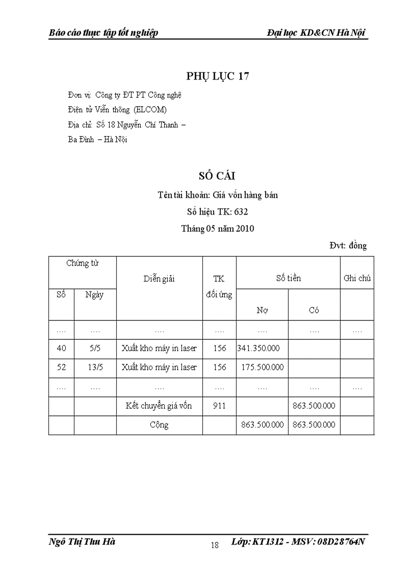 image for page Tình hình thực tế tổ chức công tác kế toán tại Công ty Đầu tư phát triển công nghệ Điện tử Viễn Thông Elcom