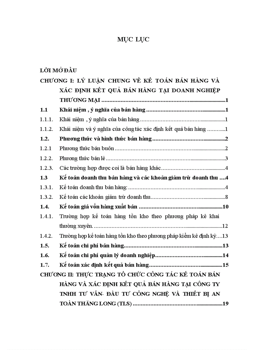 image for page Kế toán bán hàng và xác định kết quả bán hàng tại công ty Thiết bị an toàn Thăng Long 1