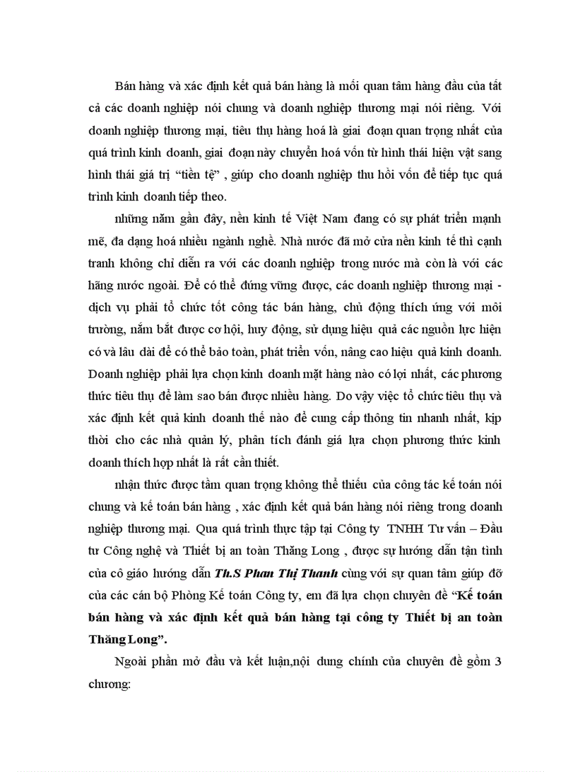 image for page Kế toán bán hàng và xác định kết quả bán hàng tại công ty Thiết bị an toàn Thăng Long 1