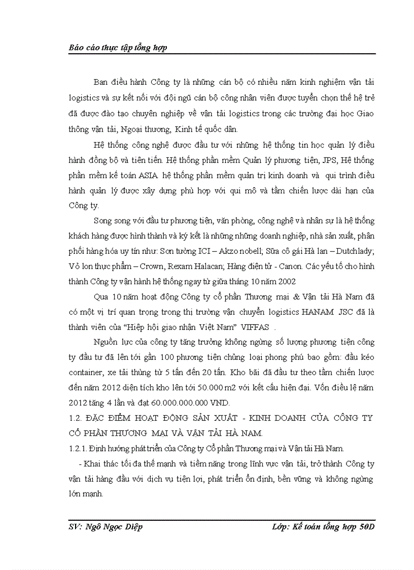 image for page Một số đánh giá về tình hình tổ chức hạch toán kế toán tại Công ty Cổ phần Thương mại và vận tải Hà Nam