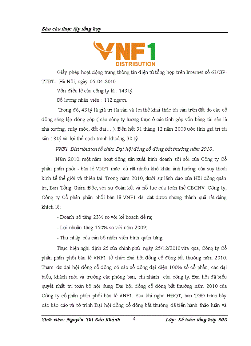 image for page Một số đánh giá về tình hình tổ chức hạch toán kế toán tại Công ty cổ phần VNF