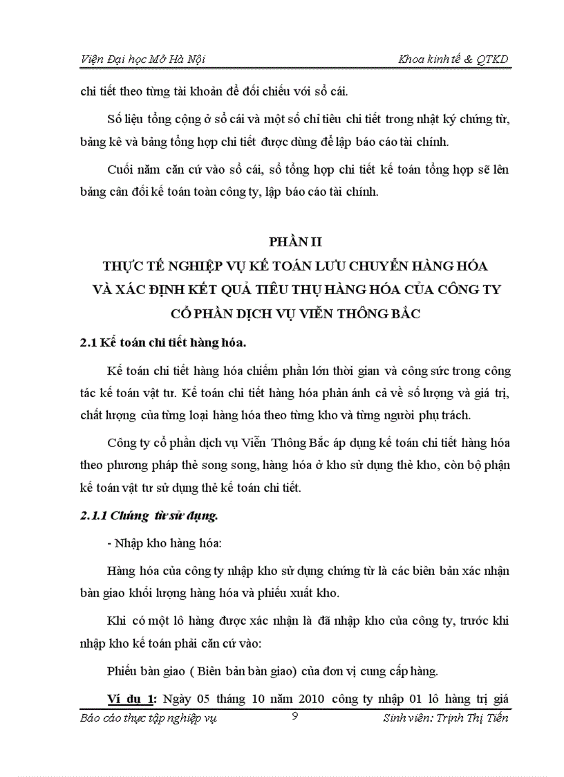 image for page Kế toán lưu chuyển hàng hóa và xác định kết quả tiêu thụ hàng hóa tại công ty cổ phần dịch vụ Viễn Thông Bắc