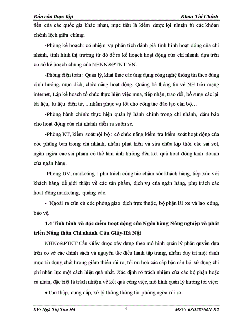 image for page Tình hình và kết quả hoạt động kinh doanh của Ngân hàng nông nghiệp và phát triển nông thôn Chi nhánh Cầu Giấy Hà Nội