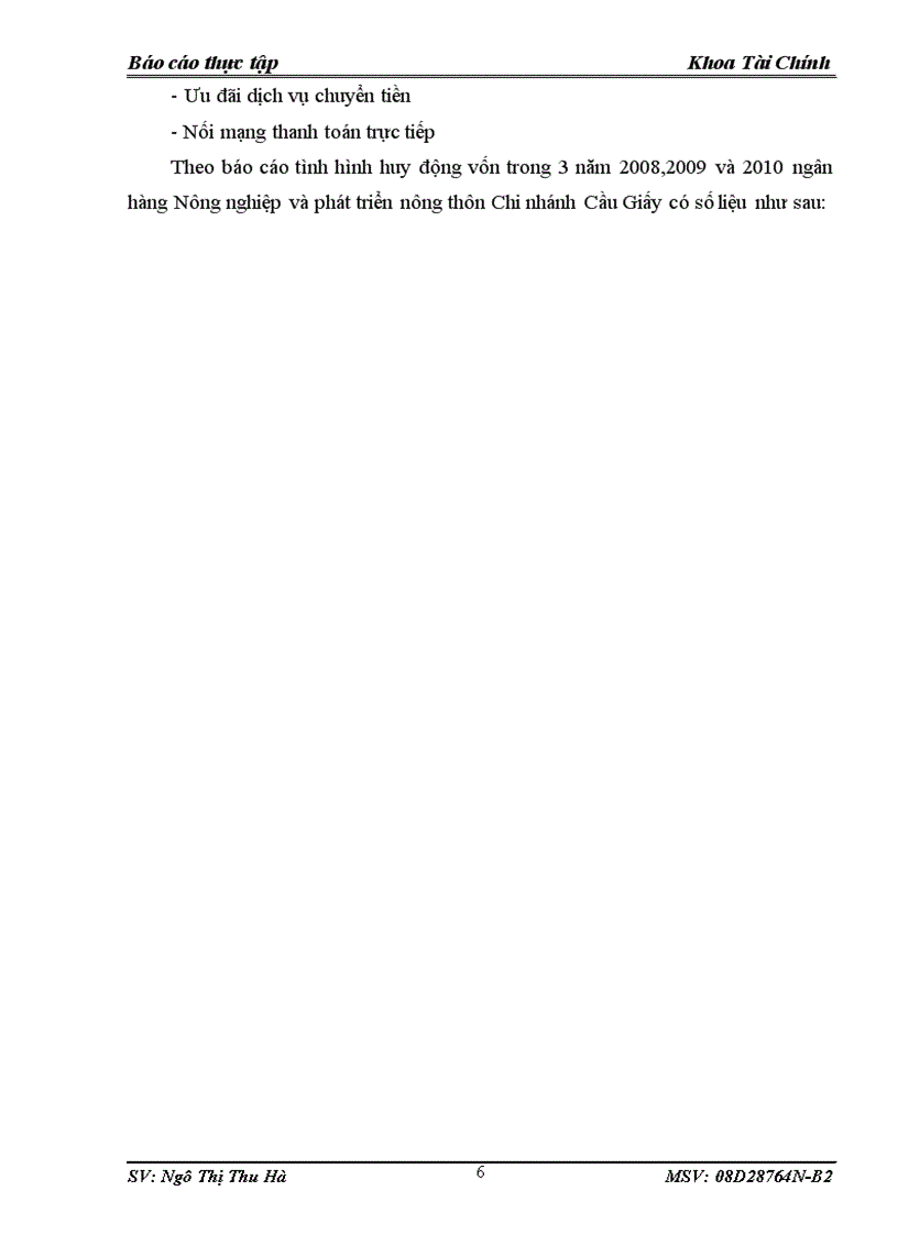 image for page Tình hình và kết quả hoạt động kinh doanh của Ngân hàng nông nghiệp và phát triển nông thôn Chi nhánh Cầu Giấy Hà Nội